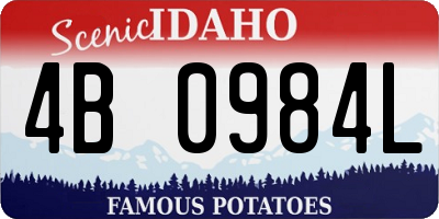 ID license plate 4B0984L