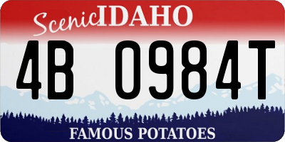 ID license plate 4B0984T