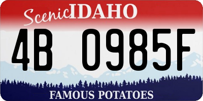 ID license plate 4B0985F