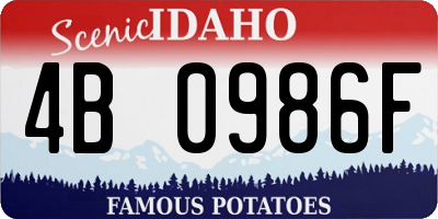 ID license plate 4B0986F