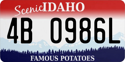ID license plate 4B0986L