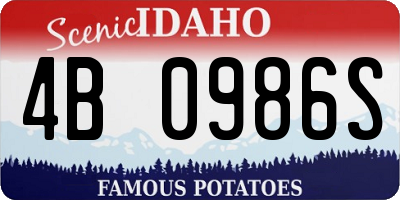 ID license plate 4B0986S