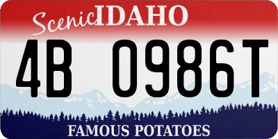 ID license plate 4B0986T