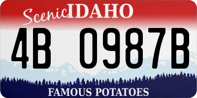 ID license plate 4B0987B