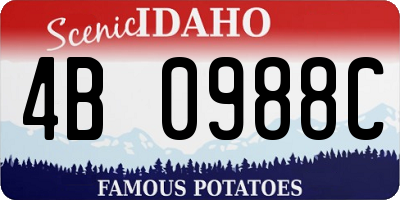 ID license plate 4B0988C