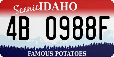 ID license plate 4B0988F