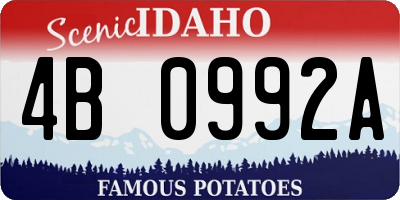 ID license plate 4B0992A