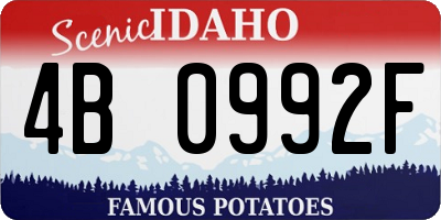 ID license plate 4B0992F