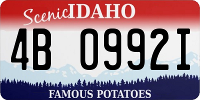 ID license plate 4B0992I