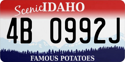 ID license plate 4B0992J
