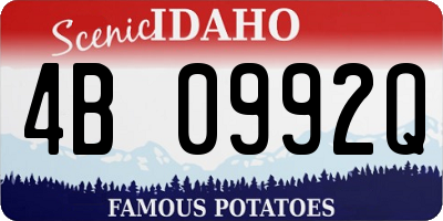 ID license plate 4B0992Q