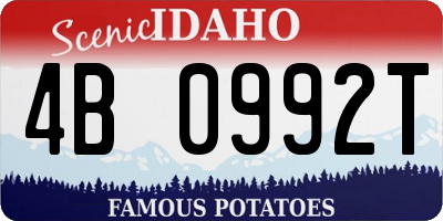 ID license plate 4B0992T