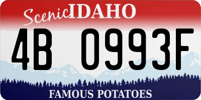 ID license plate 4B0993F