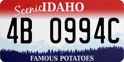 ID license plate 4B0994C
