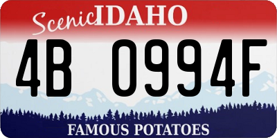 ID license plate 4B0994F