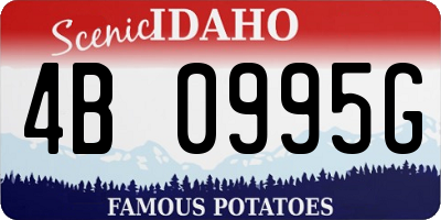 ID license plate 4B0995G