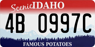 ID license plate 4B0997C
