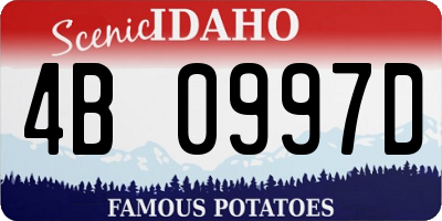 ID license plate 4B0997D