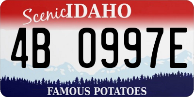 ID license plate 4B0997E