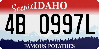 ID license plate 4B0997L