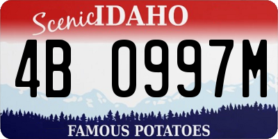 ID license plate 4B0997M