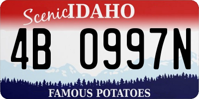 ID license plate 4B0997N