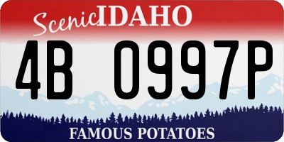 ID license plate 4B0997P