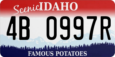 ID license plate 4B0997R