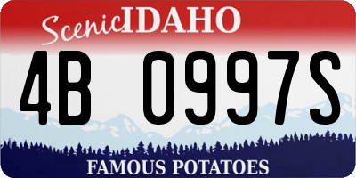 ID license plate 4B0997S