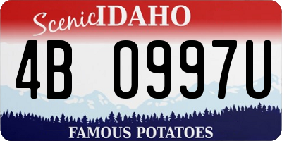 ID license plate 4B0997U