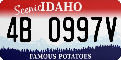 ID license plate 4B0997V
