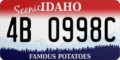 ID license plate 4B0998C