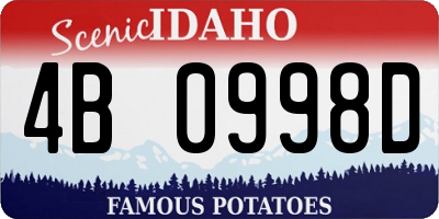 ID license plate 4B0998D