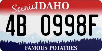 ID license plate 4B0998F