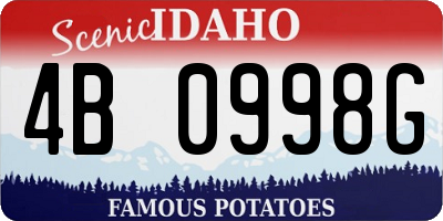 ID license plate 4B0998G