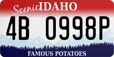 ID license plate 4B0998P