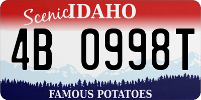 ID license plate 4B0998T