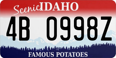 ID license plate 4B0998Z