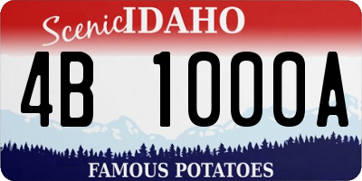 ID license plate 4B1000A