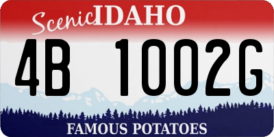 ID license plate 4B1002G