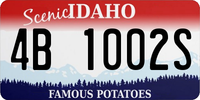 ID license plate 4B1002S