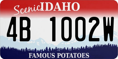 ID license plate 4B1002W