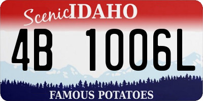 ID license plate 4B1006L