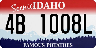 ID license plate 4B1008L