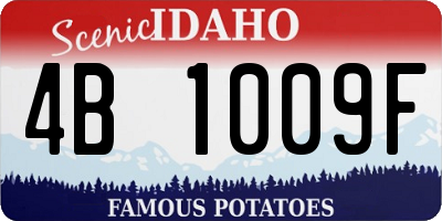 ID license plate 4B1009F