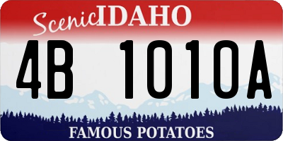 ID license plate 4B1010A