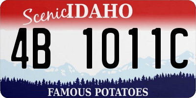 ID license plate 4B1011C