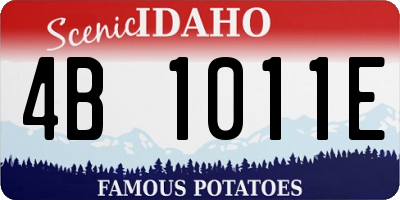 ID license plate 4B1011E