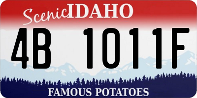 ID license plate 4B1011F