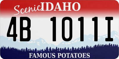 ID license plate 4B1011I